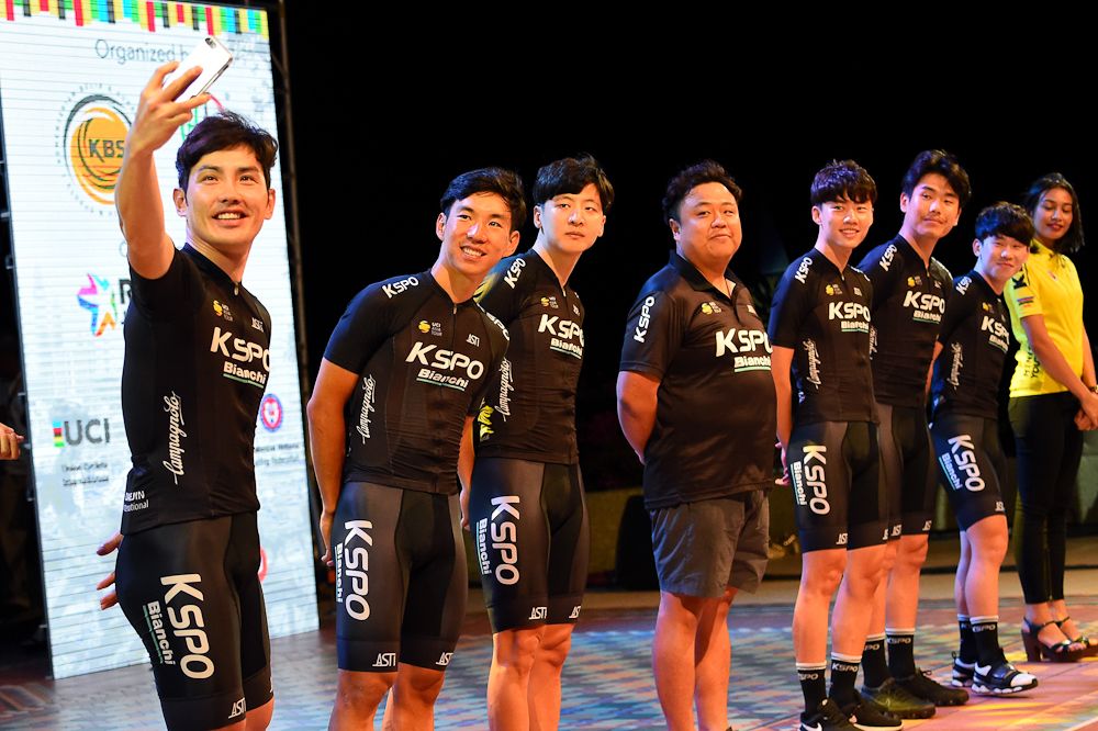 KSPO Bianchi at the Tour de Langkawi team presentation