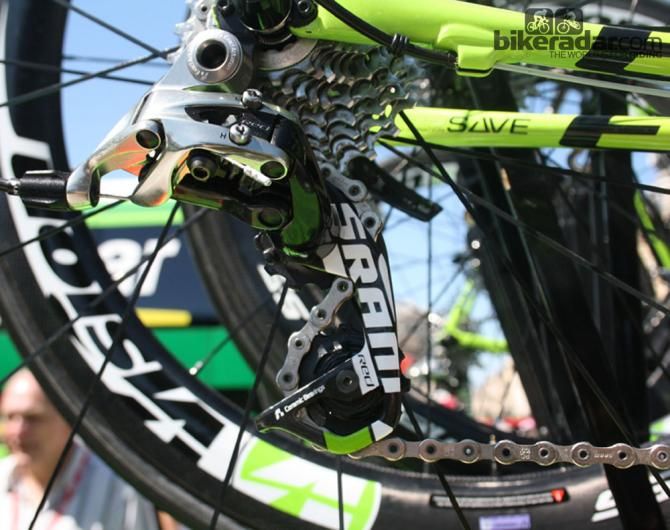 And on today&rsquo;s stage 7, another SRAM-sponsored team, Cannondale, used standard derailleurs on their spares