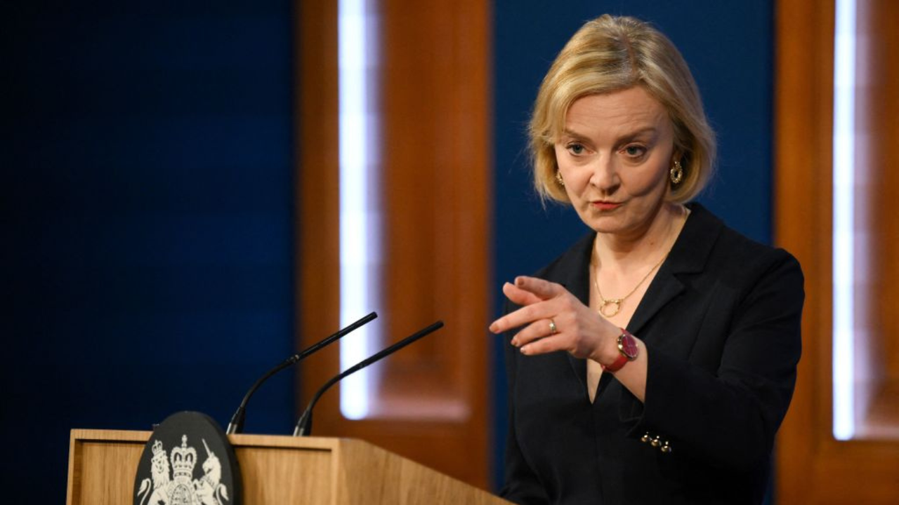 Liz Truss speaks at Downing Street press conference