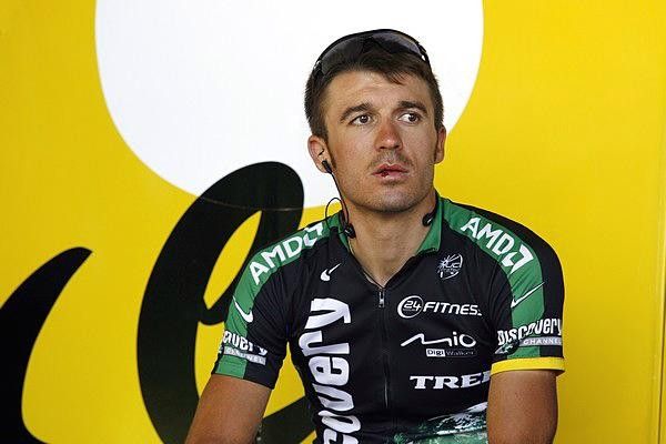 Yaroslav Popovych (Discovery Channel) before the start of the stage.