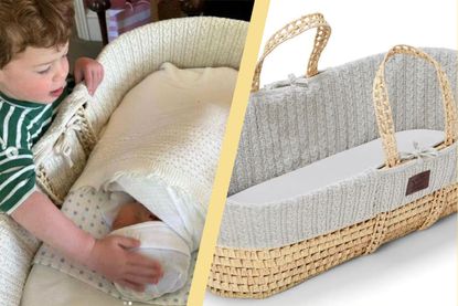 The Little Green Sheep Natural Knitted Moses Basket 