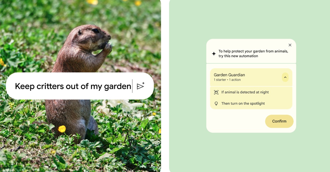 Google Gemini will assist Home users with its "help me create" prompt for automations/routines.