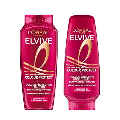 L'oreal Paris Elvive Colour Protect Haircare Duo &amp;ndash; 400ml Colour Protecting Shampoo &amp;amp; 300ml Conditioner Set for Coloured Hair (2-Piece Bundle)