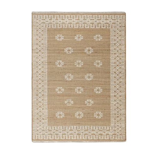 Jute rug with border