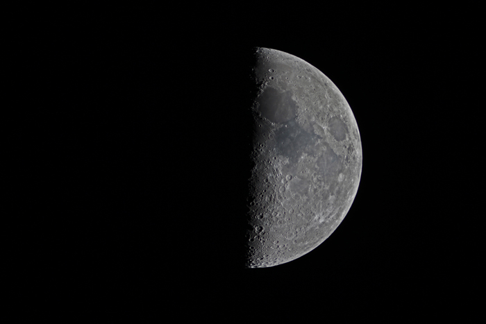 The first quarter moon