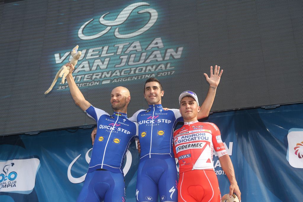 The final stage podium