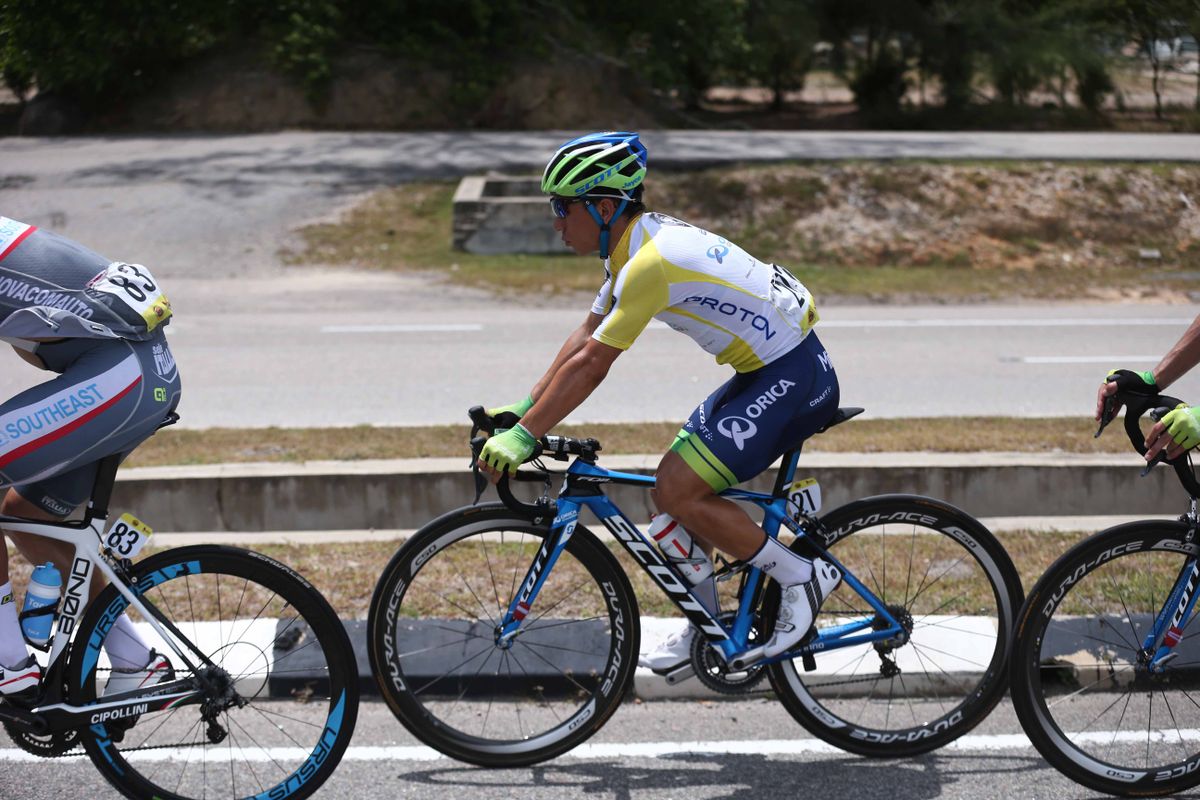 Race leader Caleb Ewan