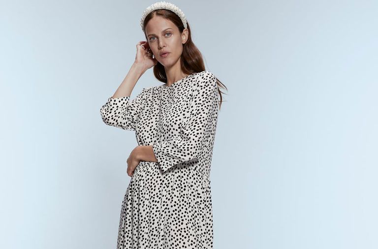 You can now buy a winter version of Zara’s iconic white polka dot dress ...