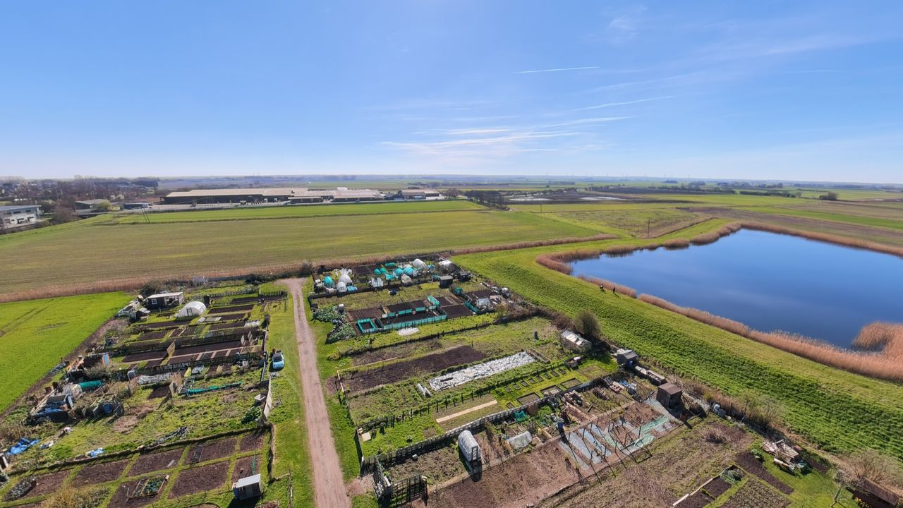 Photo of allotments and fields taken with the DJI Avata 360