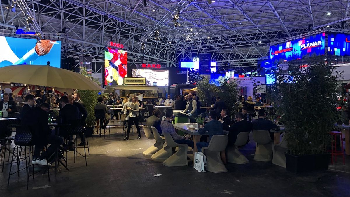 The space that LG was supposed to occupy in Hall 12 was turned into a food court area complete with food trucks.