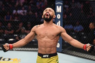 UFC Twitter Figueiredo Victory Pose Octagon