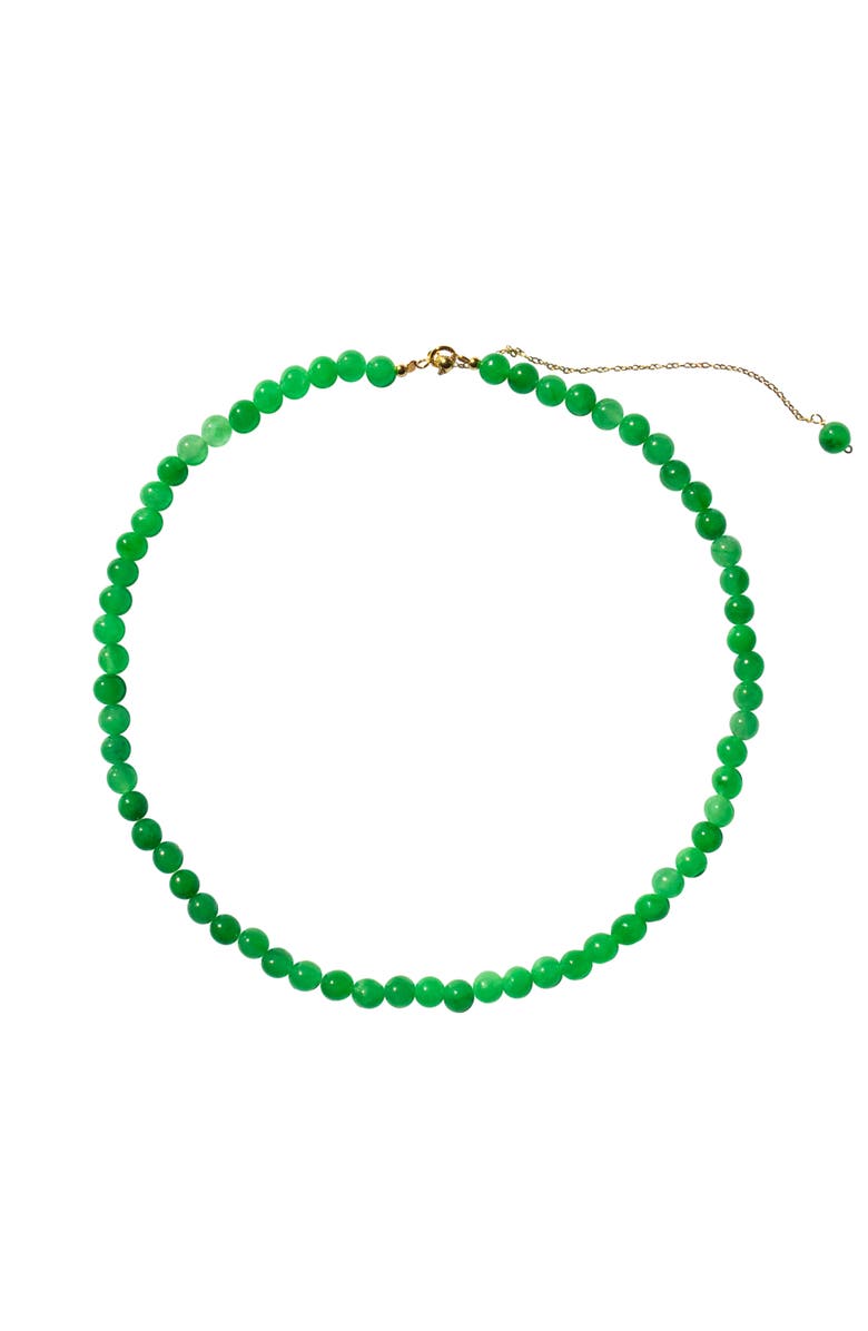 Lime Green Jade Beaded Necklace