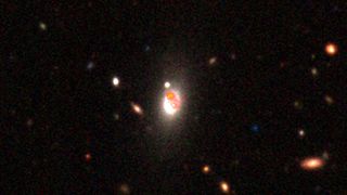 A galaxy imaged by the LOFAR radio telescope.