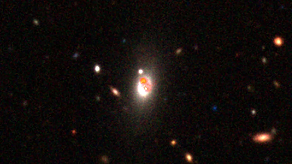 A galaxy imaged by the LOFAR radio telescope.