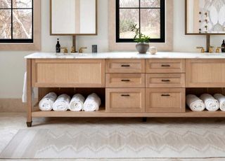 a modern bathroom vanity