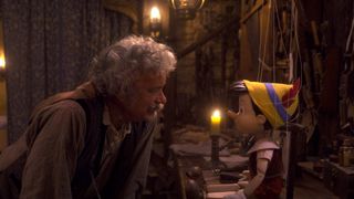 Tom Hanks as Geppetto in Pinocchio, one of the new Disney movies