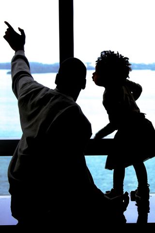 Blue Ivy And Jay-Z Take In The View