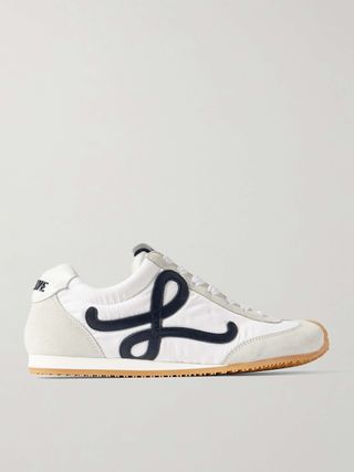 Ballet Runner 2.0 Logo-Appliquéd Shell, Suede and Leather Sneakers