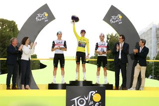 The 2023 Tour de France podium