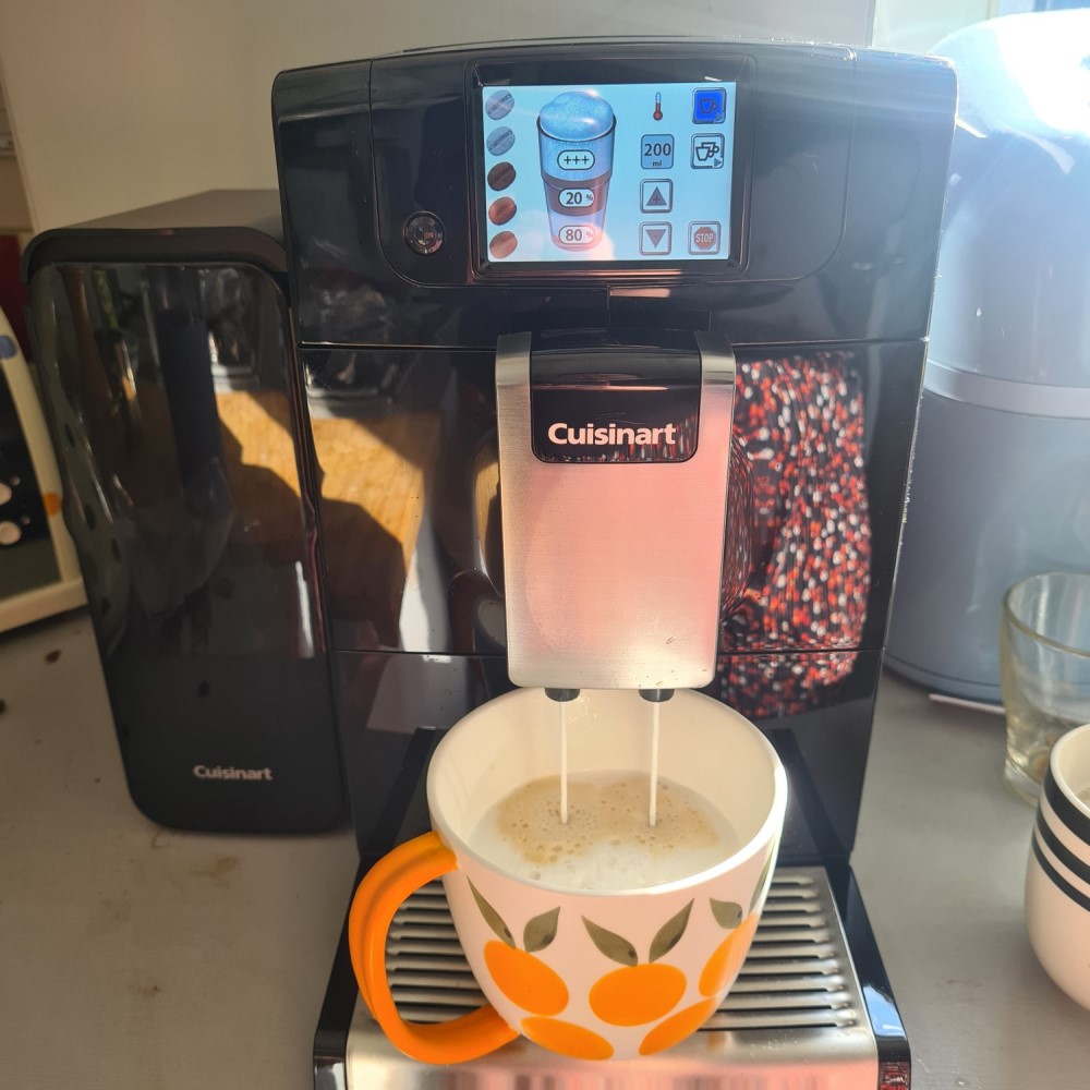 Cuisinart Veloce coffee machine making a cup of coffee