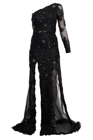Forever Unique Thelma Black Lace Long Sleeve Maxi Dress