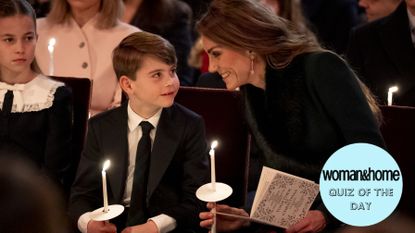  Princess Charlotte, Prince Louis and Catherine, Princess of Wales during the Together At Christmas carol service at Westminster Abbey on December 5, 2025 in London, England. Led by The Princess and supported by The Royal Foundation, the annual event offered a chance to pause and reflect on the values of love, compassion, and the connections we share. The service also highlighted remarkable individuals from across the UK who have demonstrated extraordinary kindness, empathy, and support within their communities. (Photo by Aaron Chown - Pool/Getty Images)