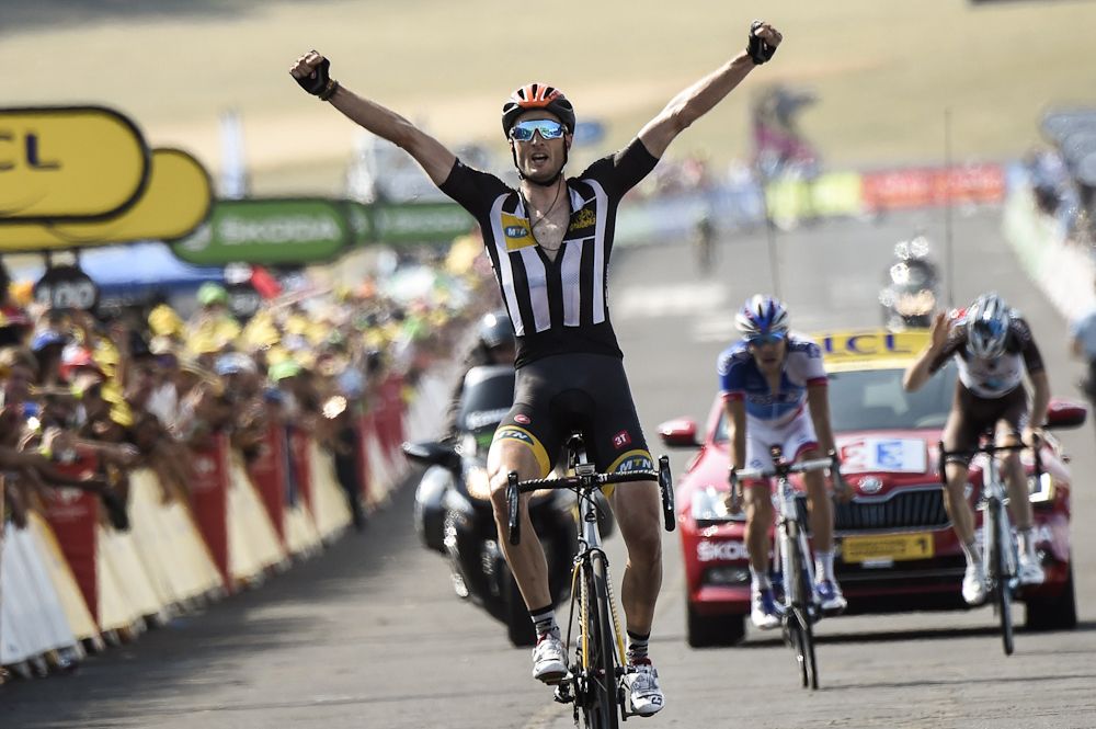 Stephen Cummins won stage 14 for MTN-Qhubeka on Mandela Day.