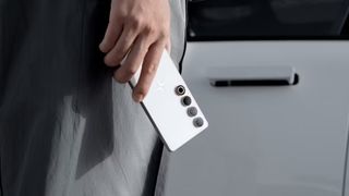 The Polestar Phone being used as a digital car key.