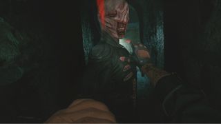 Hellraiser Revival screenshot of Chatterer grabbing Aiden in a death animation.