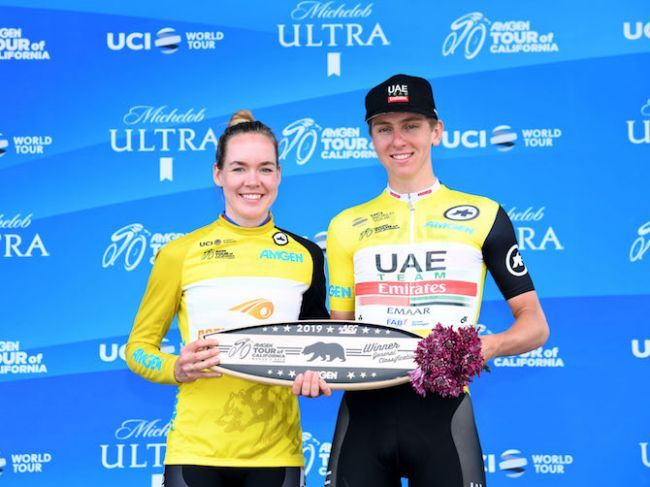 2019 Tour of California overall winners: Anna van der Breggen and Tadej Pogacar