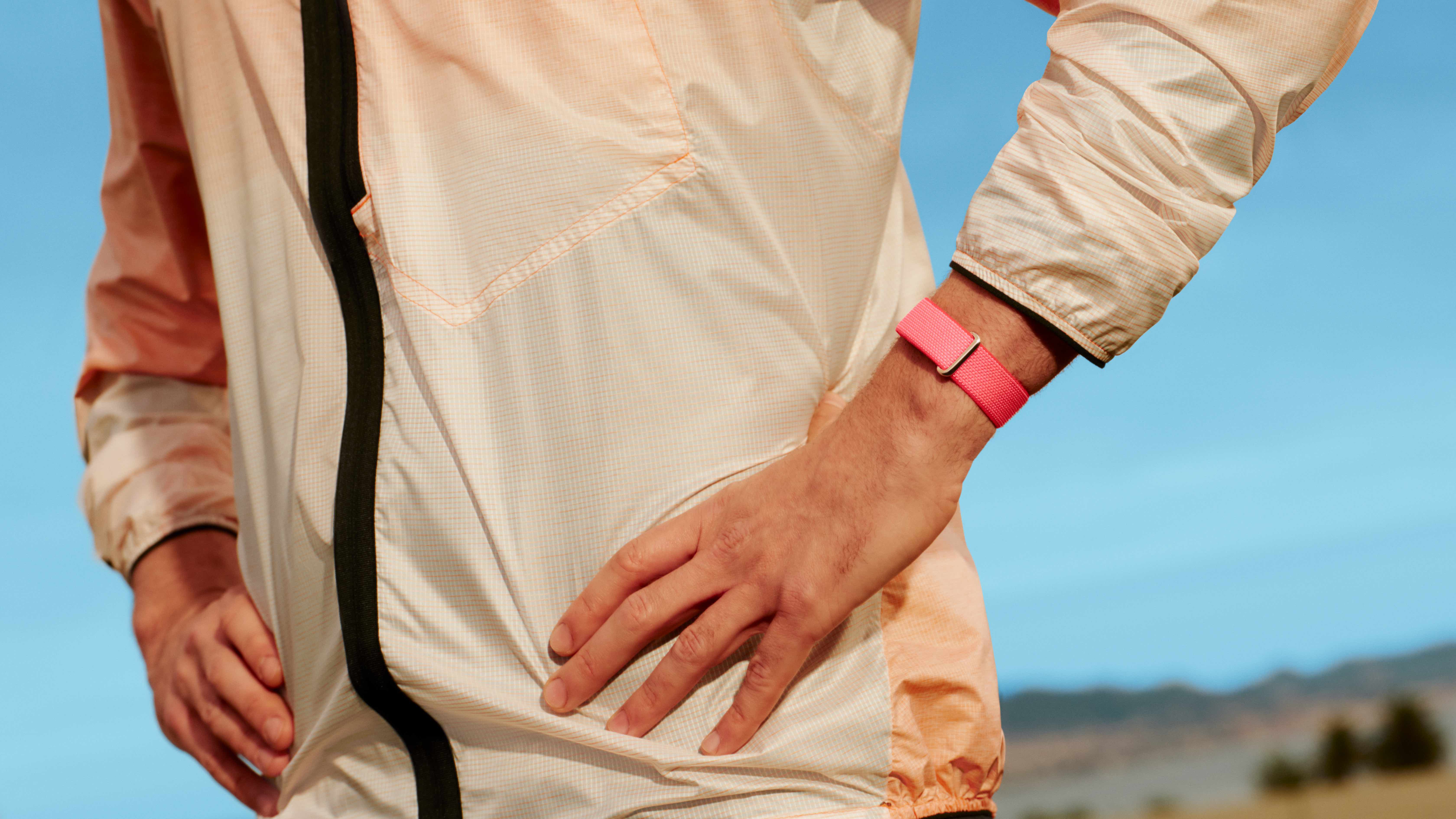 The Google Fitbit Air screenless fitness band.