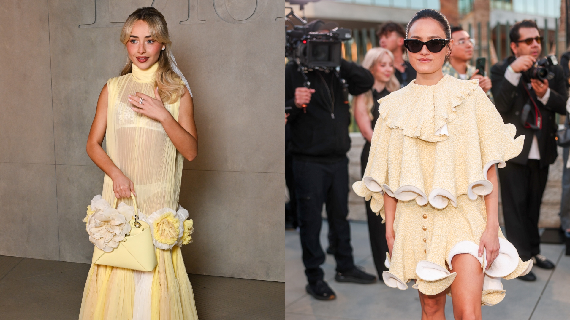 An image of the butter yellow trend at Dior's Cruise 2027 show. 