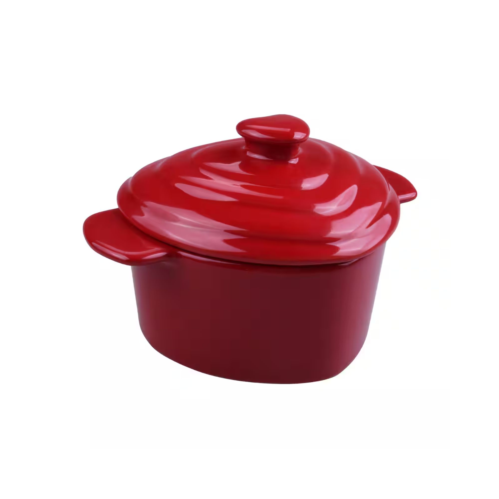 Red heart-shaped mini cocotte
