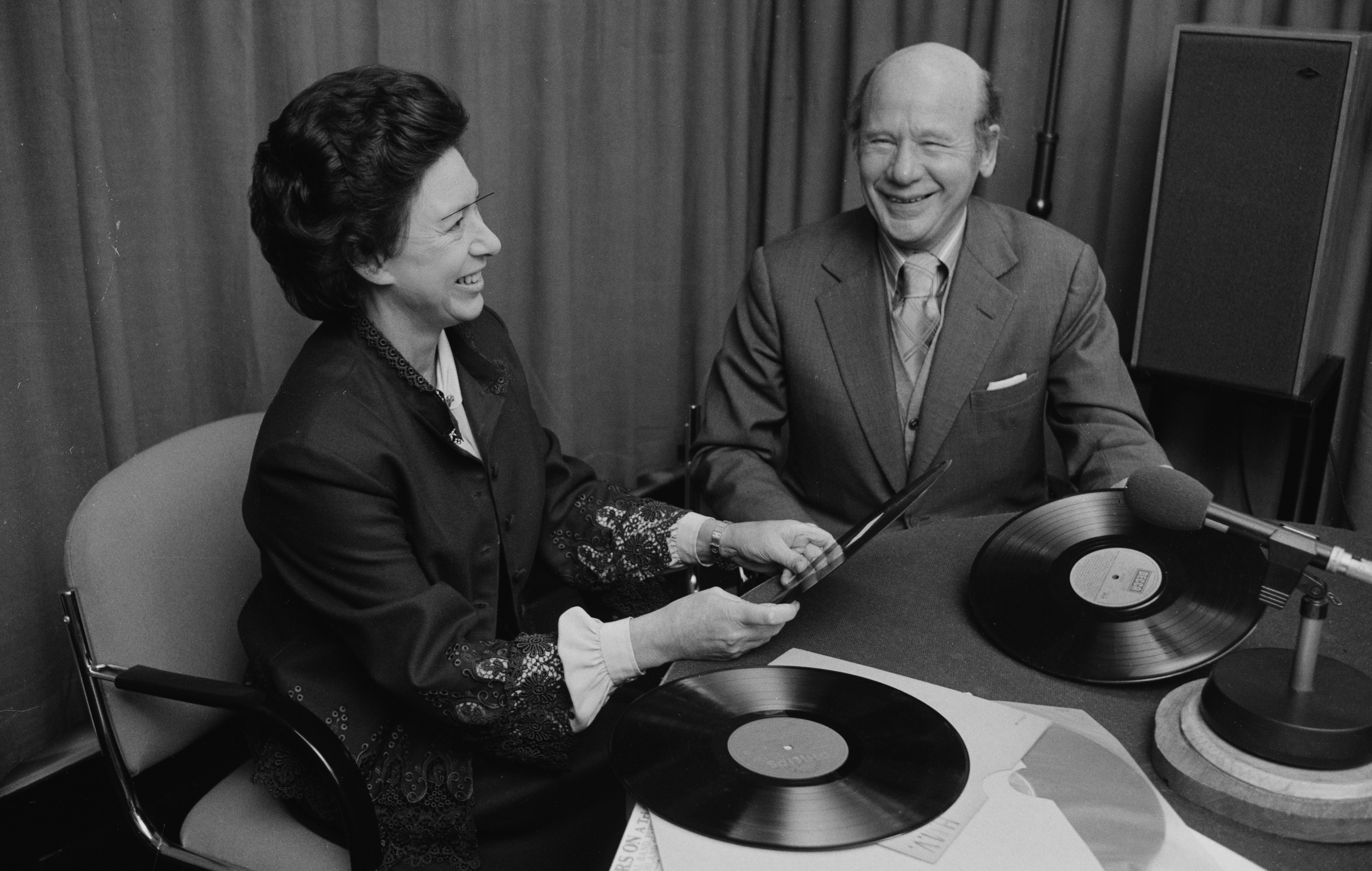 Princess Margaret recording Desert Island Discs in 1981