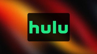Hulu logo on orange and black background