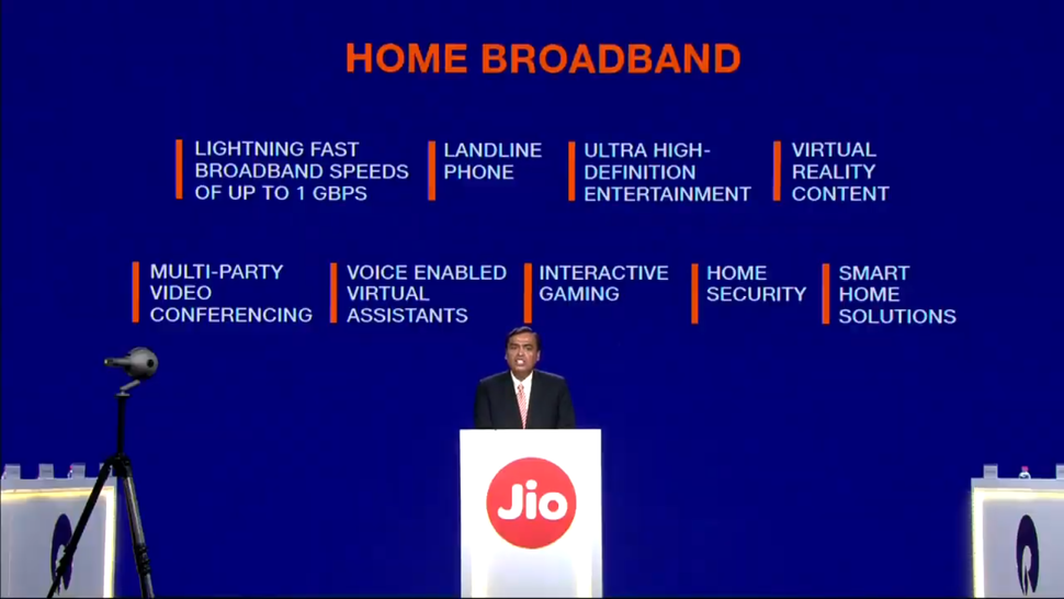 Reliance Jio Fiber With Broadband Speeds Upto 1Gbps To Be Commercially ...