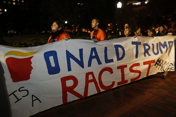 Protesters against Donald Trump.