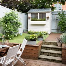 white garden shed