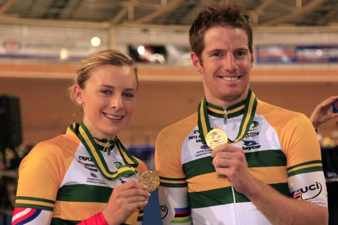 Winners... Annette Edmondson and Glenn O'Shea Australian Omnium Champions for 2012