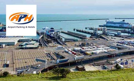 APH logo placed over a birds eye view of donven airport
