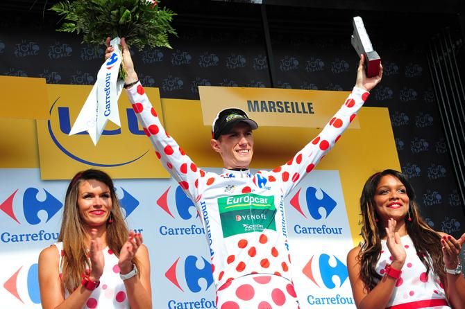 Pierre Rolland kept the polka dot jersey
