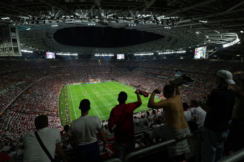 The Puskas Arena hosting the 2023 Europa League final