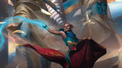 A magic-user casts a spell in Bigby Presents: Glory of Giants