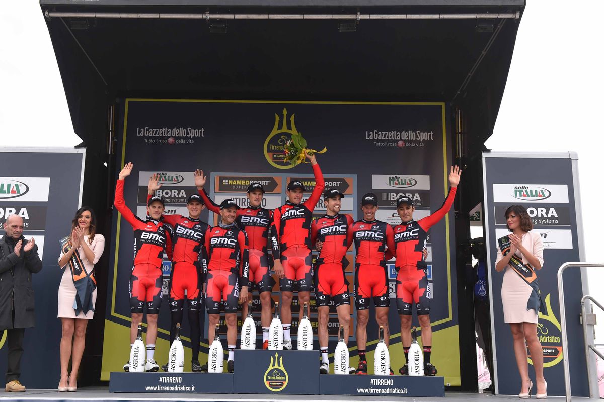 BMC Racing on the Tirreno-Adriatico podium