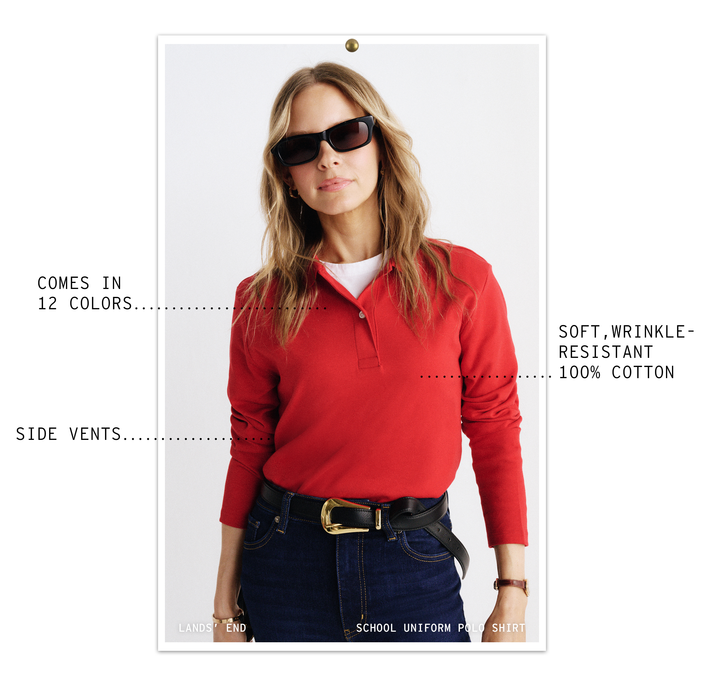 Who What Wear, The Great Try-On, Spring 2026: Lands' End School Uniform Polo Shirt.