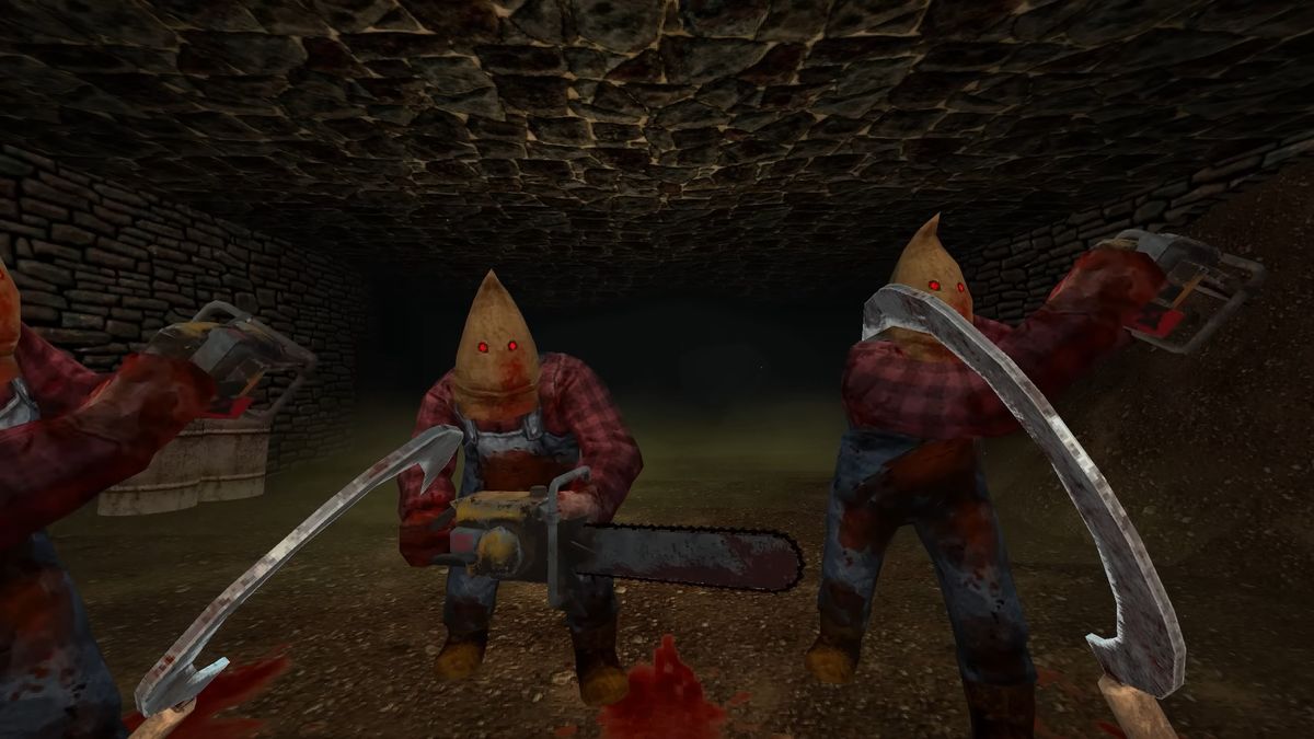 Dusk screenshot showing off newer, high-poly HD models