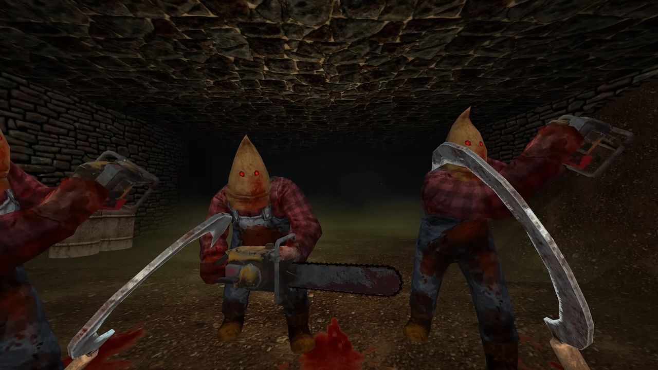 Dusk screenshot showing off newer, high-poly HD models