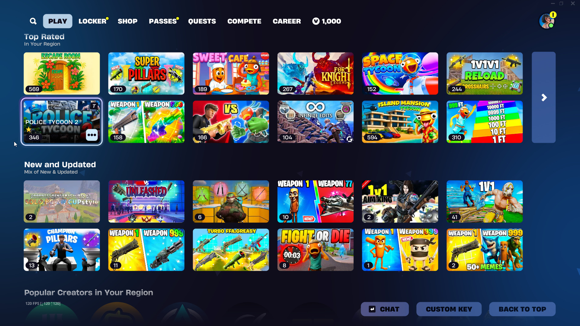fortnite front page