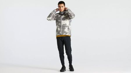 Male wearing the Specialized Packable Down Jacket
