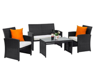 Costway 4 Pc Rattan Patio Furniture Set | Was $469.99, now $279.99